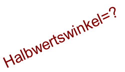Halbwertswinkel=?