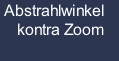 Abstrahlwinkel 
kontra Zoom  

