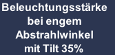 Beleuchtungsstärke 
bei engem 
Abstrahlwinkel 
mit Tilt 35%
